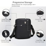 Waterproof Men's Crossbody Bag - Mini Business Shoulder Bag Traveling Messenger Sling Pack