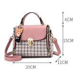 Korean Fashion Plaid Bag für Damen – Schulterpaket Crossbody Handtasche Geldbörse