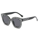 Oversized Mosaic Star Sunglasses for Women - Retro Cute Catwalk Glasses UV400 Eyewear