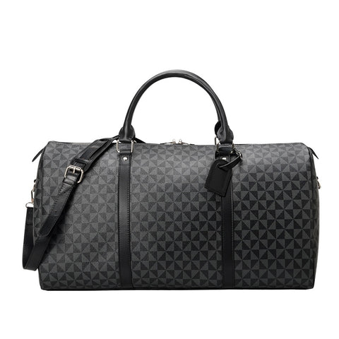 Large Travel Shoulder Bag - Waterproof Fitness PU Leather Luggage Handbag
