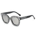 Übergroße Mosaik-Stern-Sonnenbrille für Damen – niedliche Retro-Laufstegbrille UV400-Brille