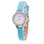 Small Dial Vintage Watch for Women - Leather Strap Bracelet Quartz Clock Wristwatch