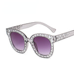 Oversized Mosaic Star Sunglasses for Women - Retro Cute Catwalk Glasses UV400 Eyewear