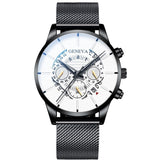 Classic Wristwatch for Men - Quartz Steel Belt Luxury Watch Calendar Business