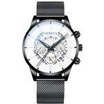 Montre-bracelet classique pour homme - Quartz, ceinture en acier, montre de luxe, calendrier, affaires