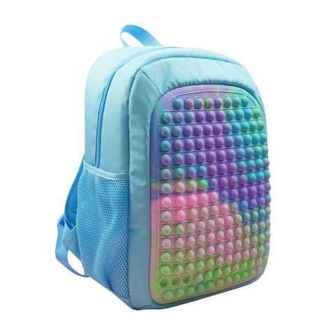 Mini Pop It Backpack for Children - Stress Relief Soft Toy Squishy Bubble Fidget Bag