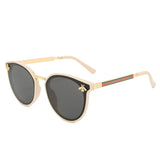 Vintage Bee-zonnebril voor dames - Retro-bril met kleurovergang Eyewear UV400 Driving Shades