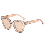 Oversized Mosaic Star Sunglasses for Women - Retro Cute Catwalk Glasses UV400 Eyewear