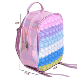 Mini Pop It Backpack for Children - Stress Relief Soft Toy Squishy Bubble Fidget Bag