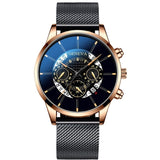 Classic Wristwatch for Men - Quartz Steel Belt Luxury Watch Calendar Business