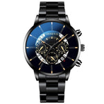 Classic Wristwatch for Men - Quartz Steel Belt Luxury Watch Calendar Business