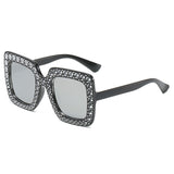 Oversized Mosaic Star Sunglasses for Women - Retro Cute Catwalk Glasses UV400 Eyewear