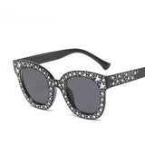 Oversized Mozaïek Star Zonnebril voor Dames - Retro Leuke Catwalk Bril UV400 Eyewear