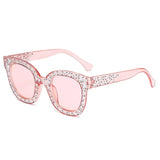 Oversized Mosaic Star Sunglasses for Women - Retro Cute Catwalk Glasses UV400 Eyewear