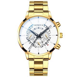 Classic Wristwatch for Men - Quartz Steel Belt Luxury Watch Calendar Business