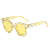 Oversized Mosaic Star Sunglasses for Women - Retro Cute Catwalk Glasses UV400 Eyewear