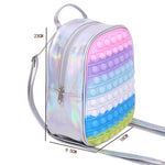 Mini sac à dos Pop It pour enfants - Sac anti-stress en peluche Squishy Bubble Fidget Bag