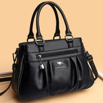 Vintage Top-handle Handbag for Women - Leather Designer Tote Bag