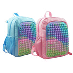 Mini-Pop-It-Rucksack für Kinder – Stressabbau, weiches Spielzeug, matschige Bubble Fidget Bag