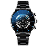 Classic Wristwatch for Men - Quartz Steel Belt Luxury Watch Calendar Business