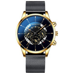 Classic Wristwatch for Men - Quartz Steel Belt Luxury Watch Calendar Business