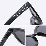 Oversized Mosaic Star Sunglasses for Women - Retro Cute Catwalk Glasses UV400 Eyewear