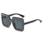 Oversized Mozaïek Star Zonnebril voor Dames - Retro Leuke Catwalk Bril UV400 Eyewear