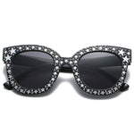 Oversized Mosaic Star Sunglasses for Women - Retro Cute Catwalk Glasses UV400 Eyewear