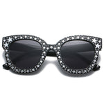 Oversized Mosaic Star Sunglasses for Women - Retro Cute Catwalk Glasses UV400 Eyewear