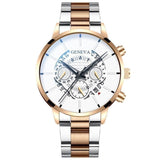 Classic Wristwatch for Men - Quartz Steel Belt Luxury Watch Calendar Business