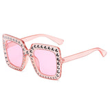 Oversized Mosaic Star Sunglasses for Women - Retro Cute Catwalk Glasses UV400 Eyewear