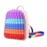 Mini sac à dos Pop It pour enfants - Sac anti-stress en peluche Squishy Bubble Fidget Bag